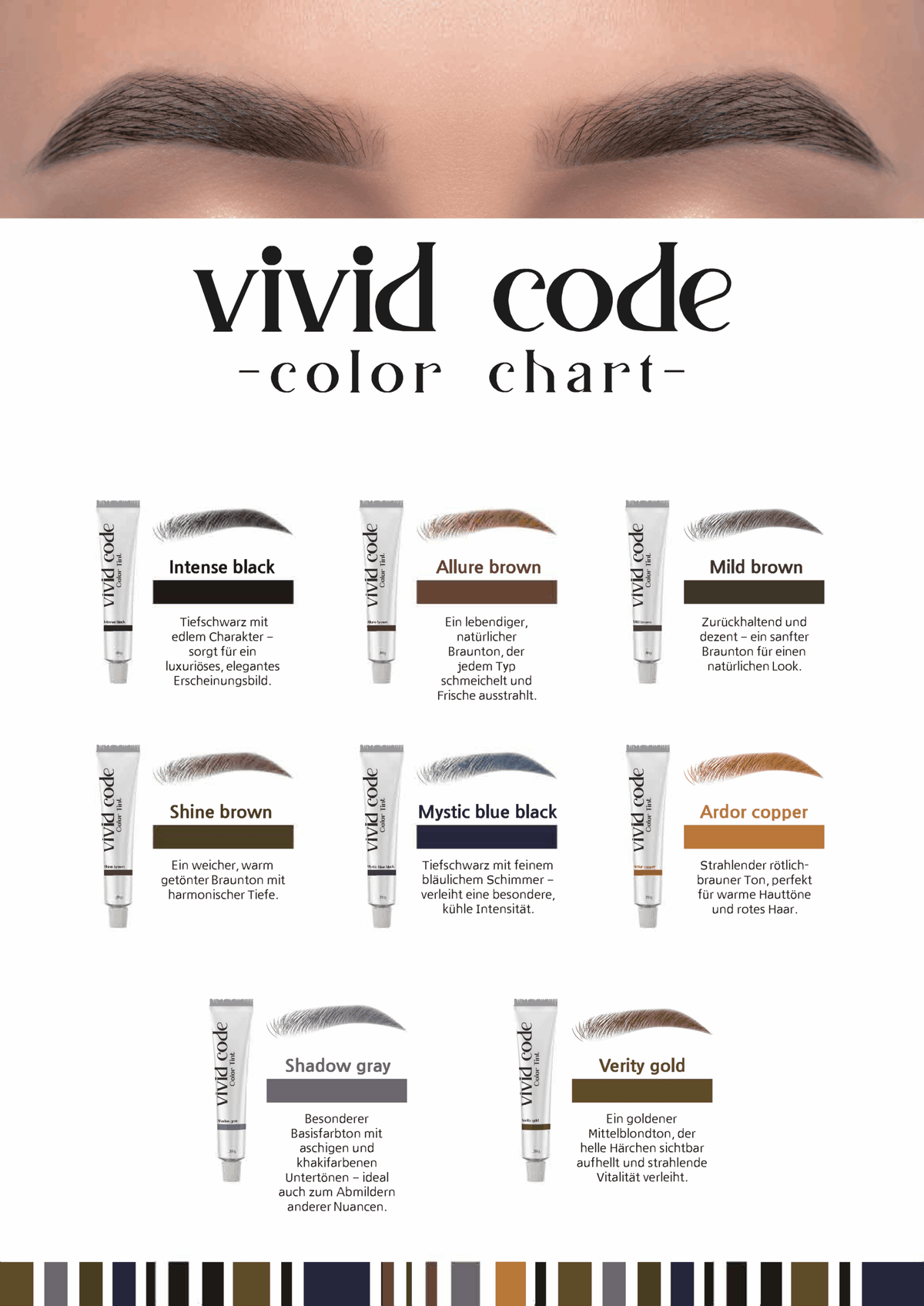 Augenbrauenfarbe ohne PPD – Vivid Code