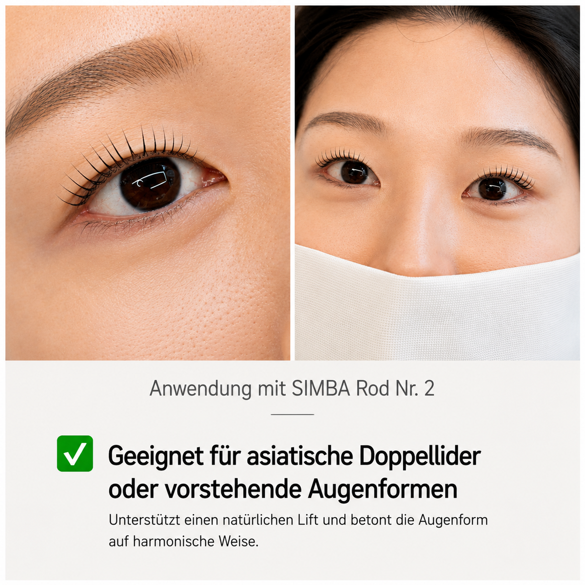 NOMARGIN SIMBA Silikonpads von LAON – Down-Drop U-Curl | 7 Paar