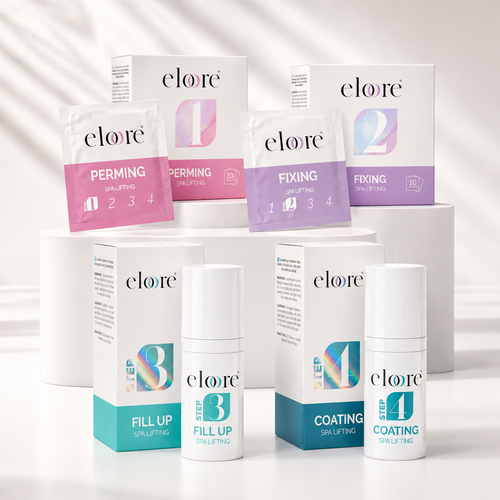 eloore® Cysteamine Lifting Set – CLASSIC – Steps 1+2 Sachets / Steps 3+4 Airless – Lash & Brow Lifting System