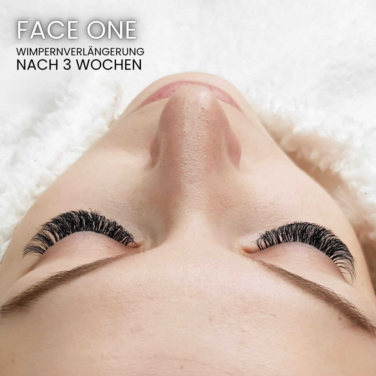 FACE ONE schwarzer Wimpernkleber – Wimpernverlängerung und Haltbarkeit nach 3 Wochen