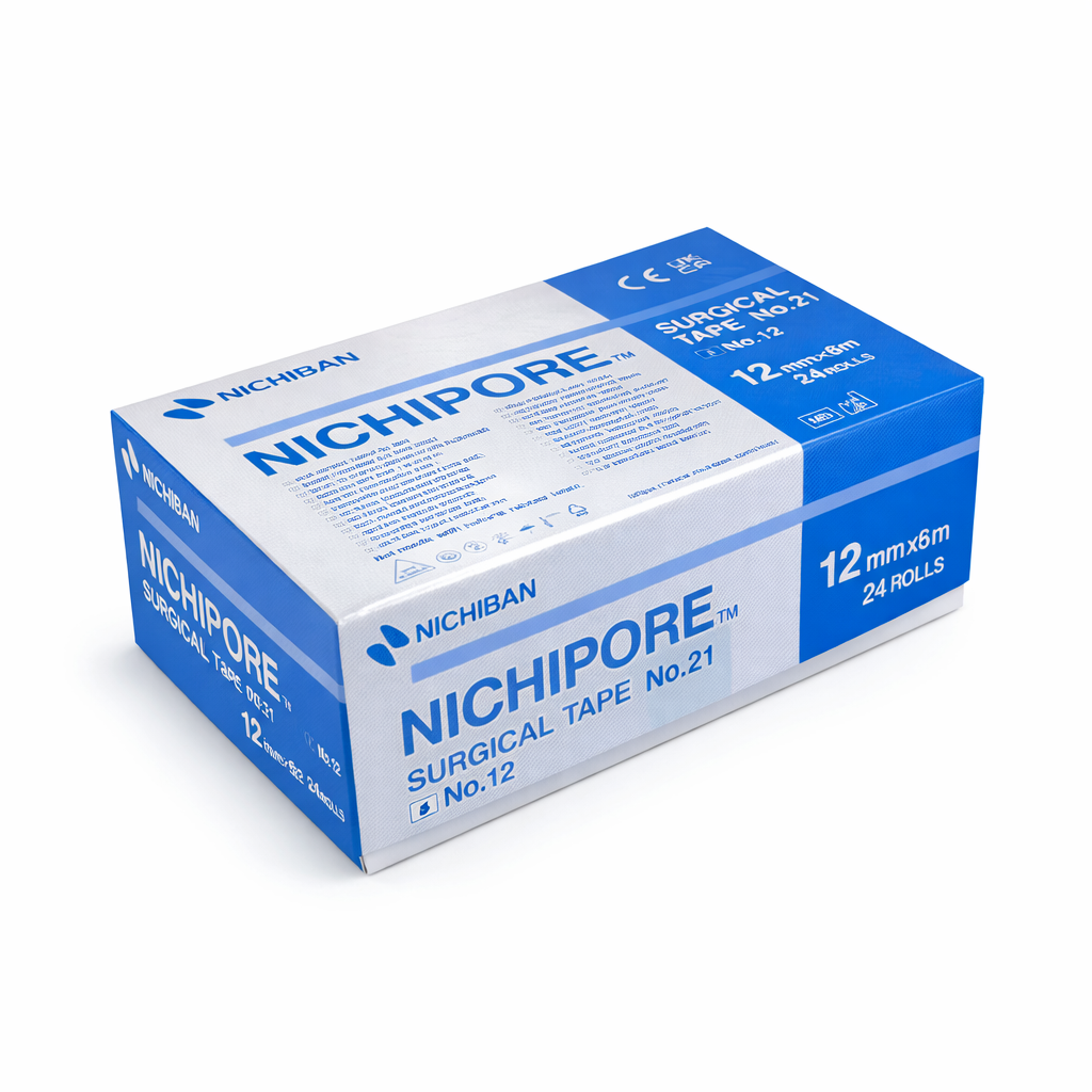Nichiban Nichipore™ Tape 12 mm × 6 m – 24 Rollen Box (Bundle)