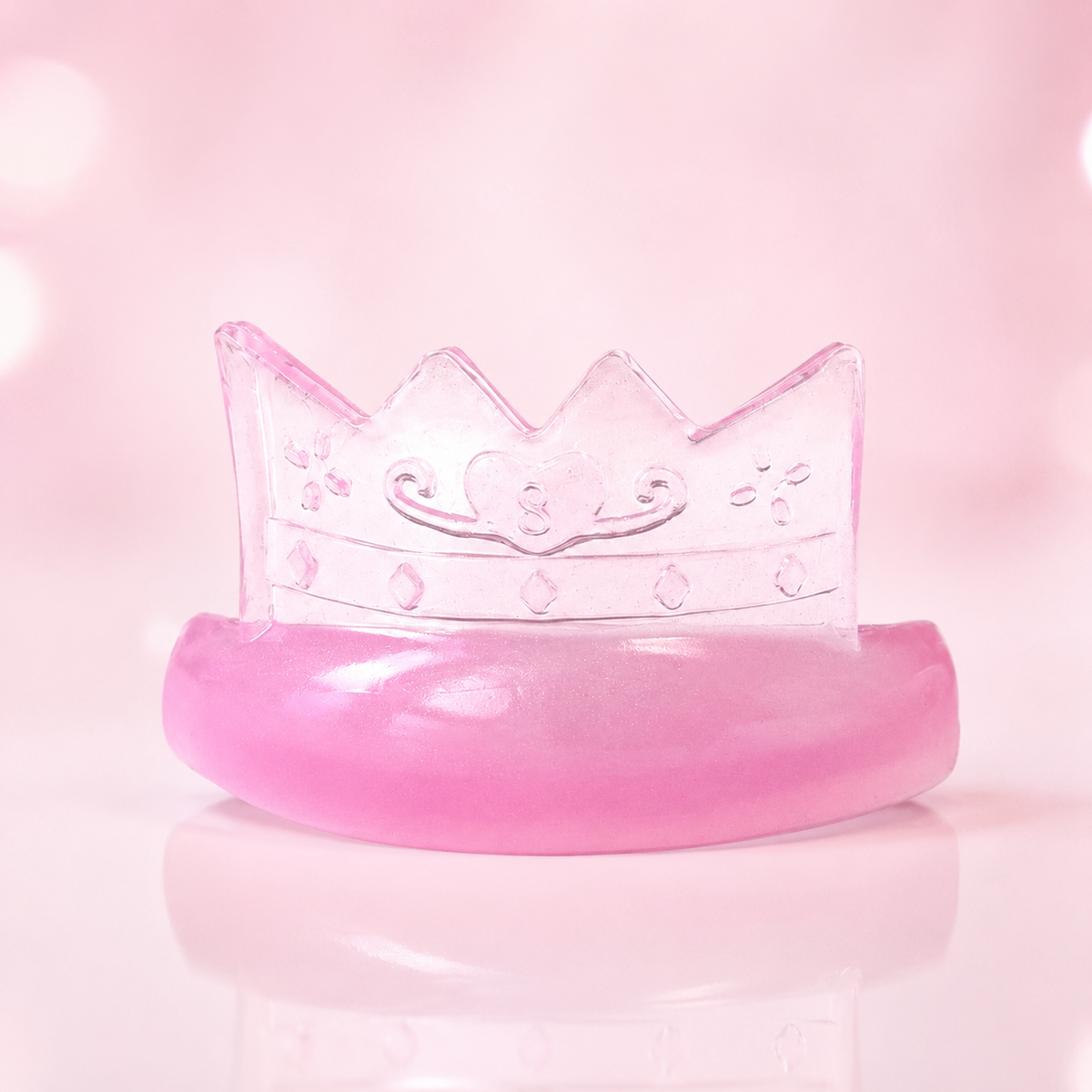 Queen LC Down-Drop Silikonpad in Pink von vorne mit liftorientierter Ansatzform