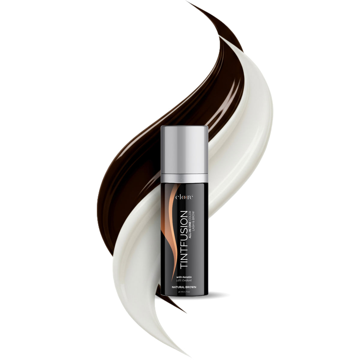 Augenbrauen- & Wimpernfarbe Natural Brown– TINTFUSION All-in-One mit Keratin | eloore®