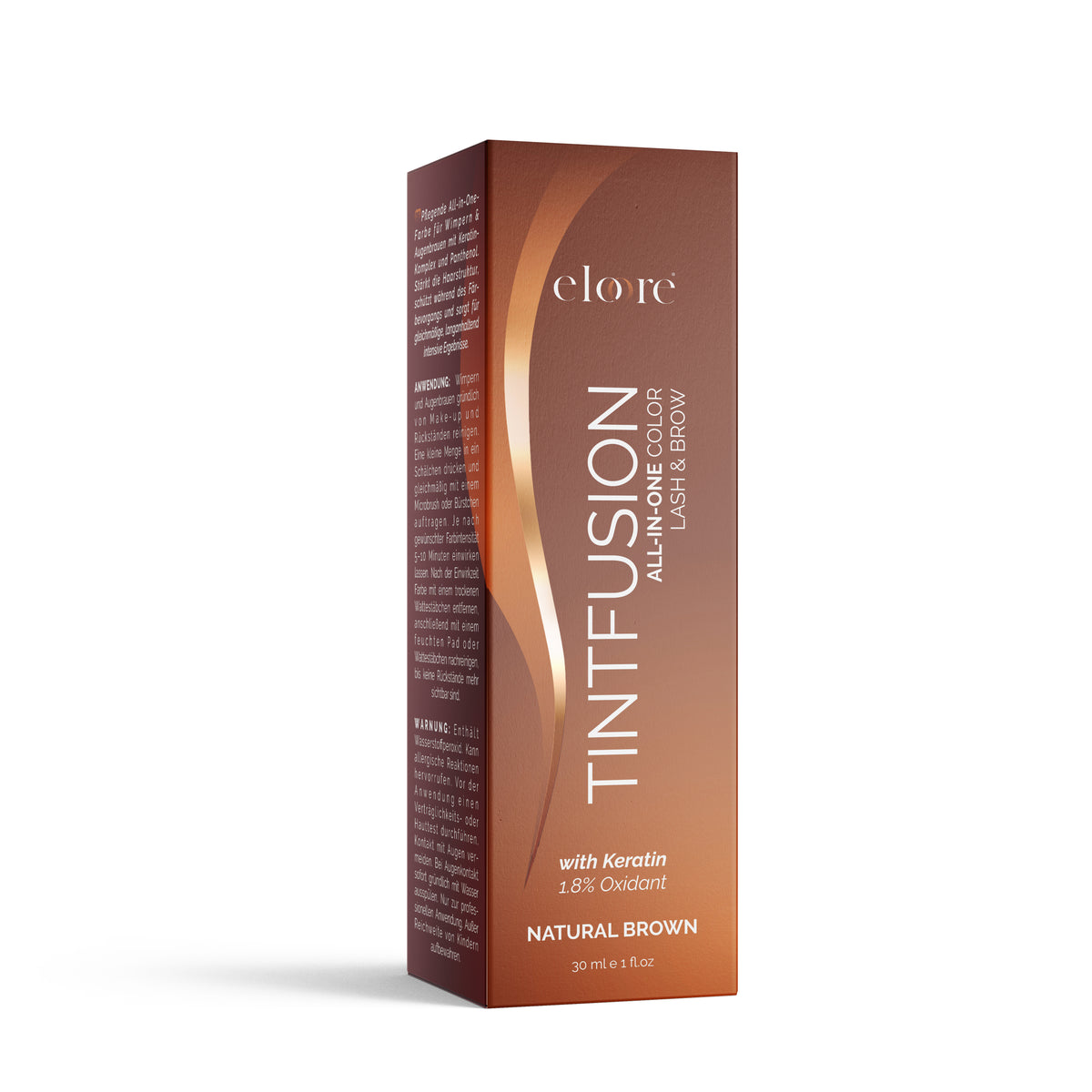 Augenbrauen- & Wimpernfarbe Natural Brown– TINTFUSION All-in-One mit Keratin | eloore®
