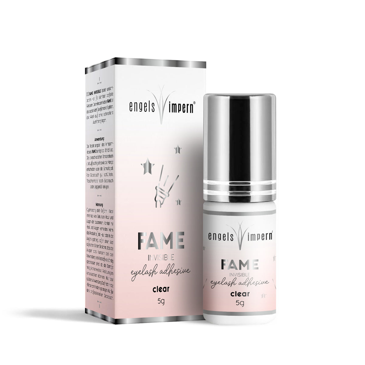 FAME INVISIBLE transparenter Wimpernkleber 5 g mit Verpackung für professionelle Wimpernverlängerung